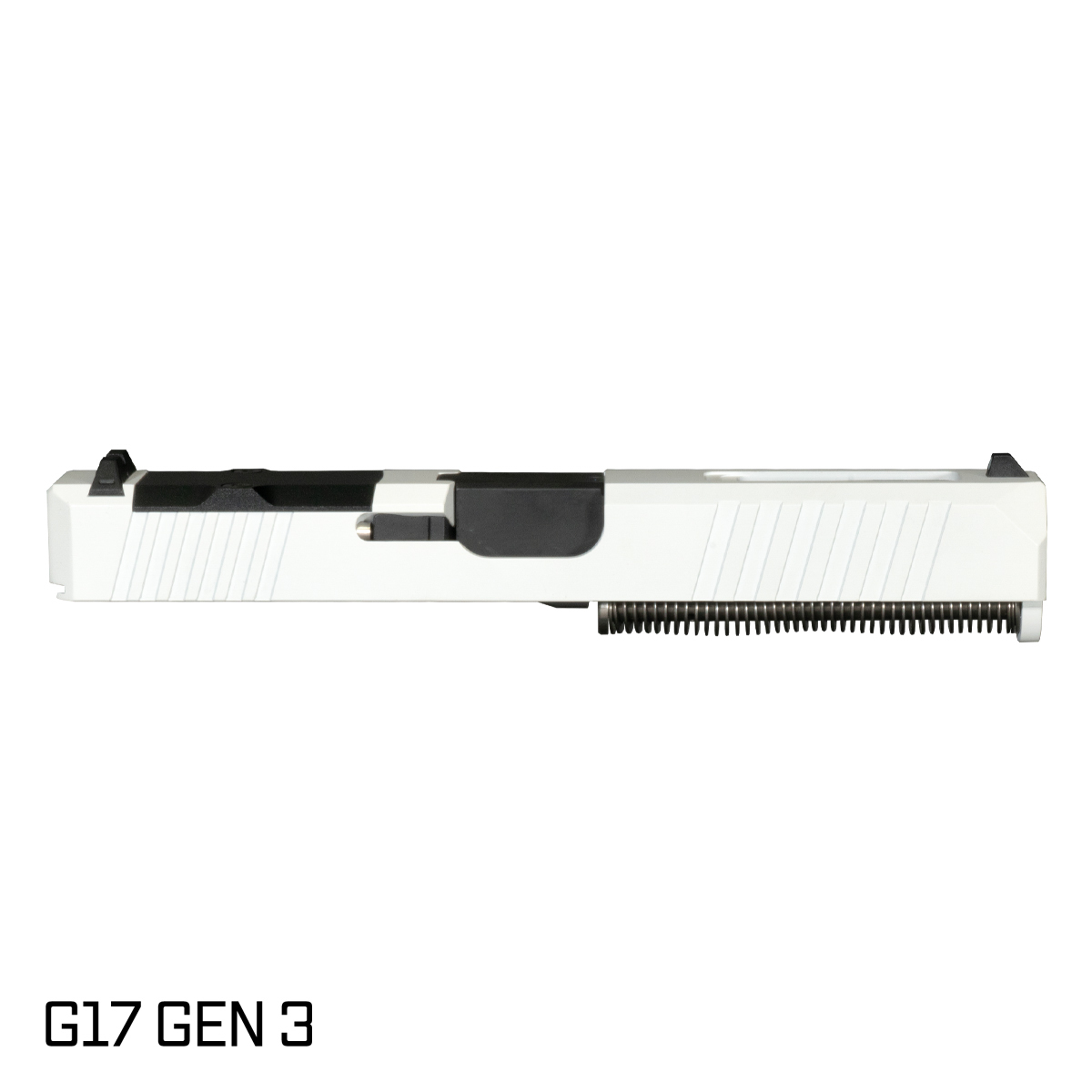 DTT Stiffler MFG Wayfinder Nitride Barrel G17 Gen 1-3 Compatible 9MM White RMR Complete Slide Kit