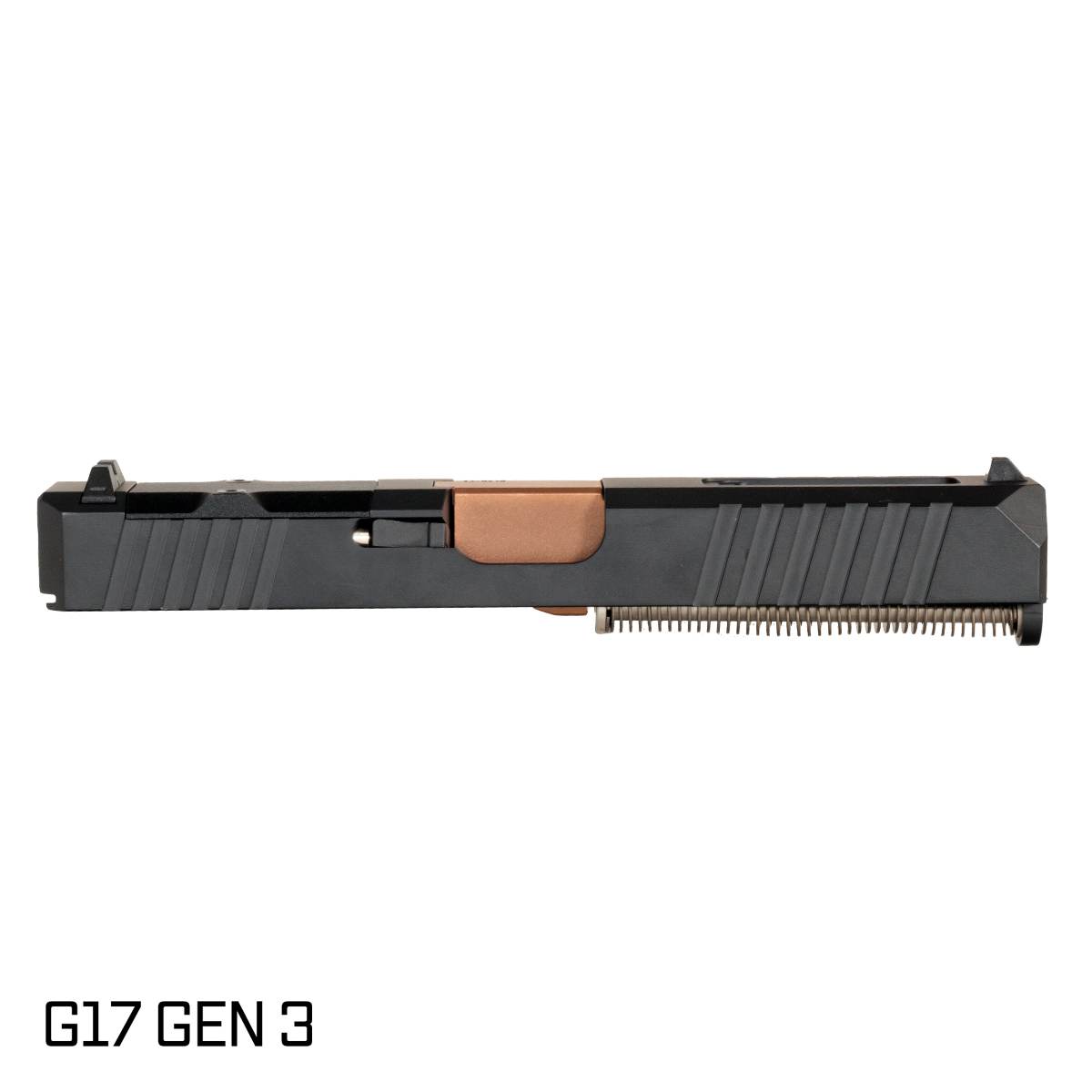 DTT Stiffler MFG Wayfinder Ported Copper PVD Barrel G17 Gen 1-3 Compatible 9MM Black RMR Complete Slide Kit