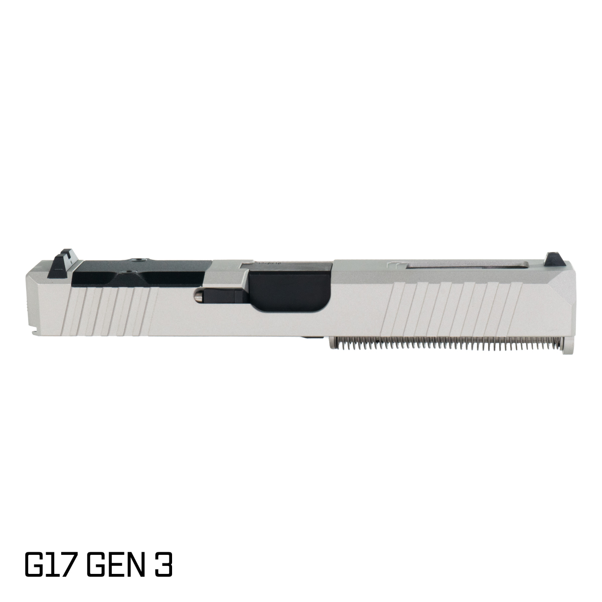DTT Stiffler MFG Wayfinder Crowned Nitride Barrel G17 Gen 1-3 Compatible 9MM 17-4 Stainless Steel Shimmer Aluminum Cerakote Complete Slide Kit