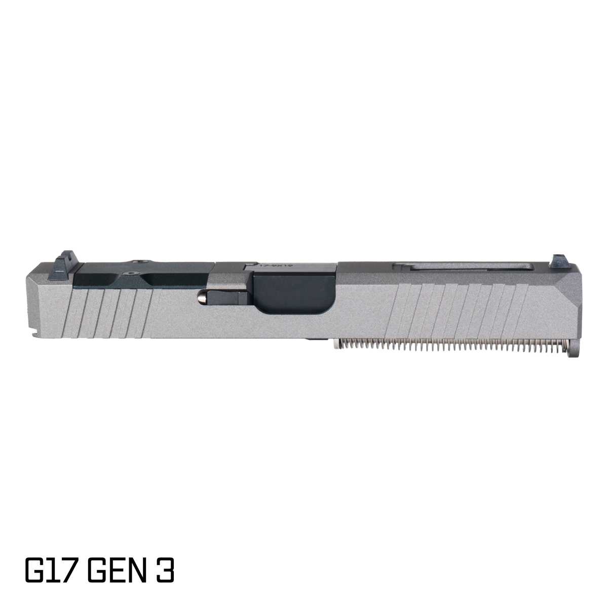 DTT Stiffler MFG Wayfinder Ported Nitride Barrel G17 Gen 1-3 Compatible 9MM 17-4 Stainless Steel Tungsten Cerakote Complete Slide Kit