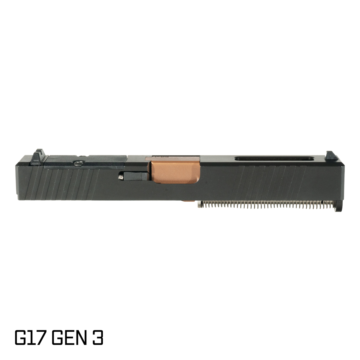 Davidson Defense Behemoth Ported Copper PVD Barrel G17 Gen 1-3 Compatible 9MM 416R Stainless Steel Black Nitride Complete Slide Kit