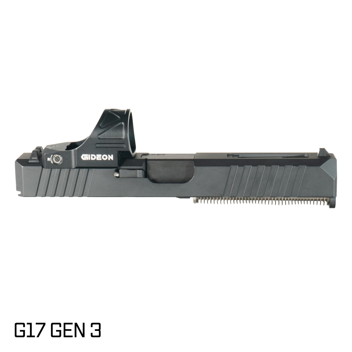 DTT Stiffler MFG Wayfinder Nitride Barrel G17 Gen 1-3 Compatible 9MM Black RMR Complete Slide Kit w/ Gideon SRO Red Dot