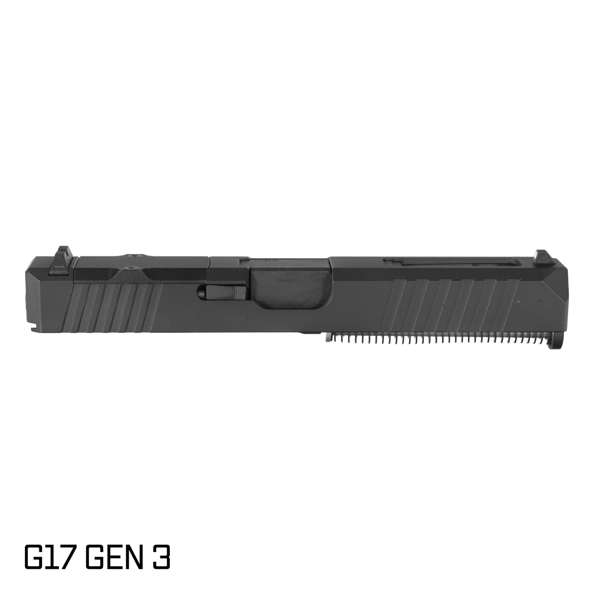 DTT Stiffler MFG Wayfinder Crowned Nitride Barrel G17 Gen 1-3 Compatible 9MM 17-4 Stainless Steel Black Cerakote Complete Slide Kit