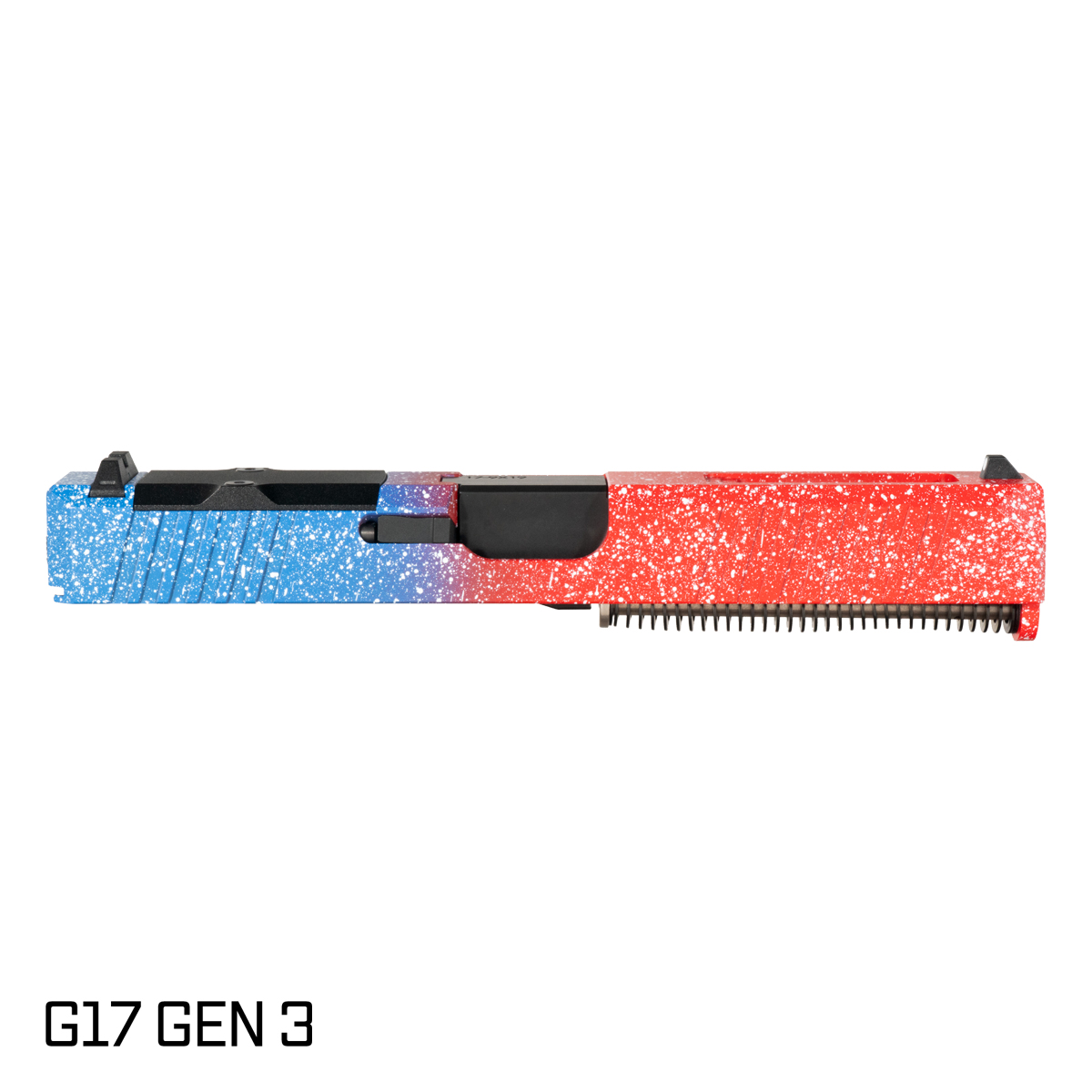 DTT Stiffler MFG Wayfinder Ported Nitride Barrel G17 Gen 1-3 Compatible 9MM 17-4 Stainless Steel Top Window Cut USA Cerakote Complete Slide Kit