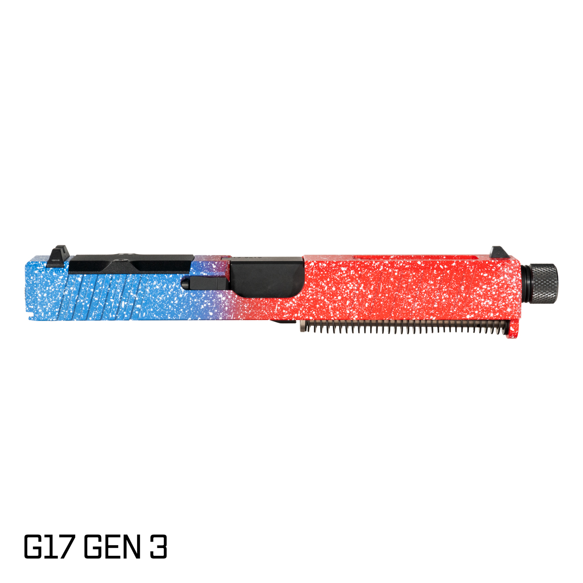 DTT Stiffler MFG Wayfinder Threaded Nitride Barrel G17 Gen 1-3 Compatible 9MM 17-4 Stainless Steel Top Window Cut USA Cerakote Complete Slide Kit