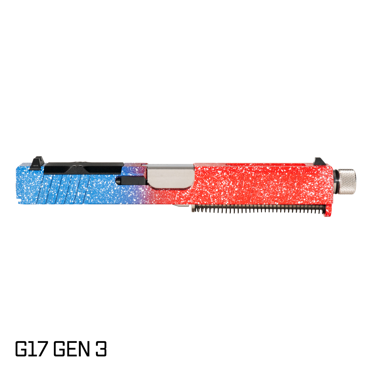 Wayfinder Threaded Polished Stainless Barrel G17 Gen 1-3 Compatible 9MM 17-4 Stainless Steel Top Window Cut USA Cerakote Complete Slide Kit