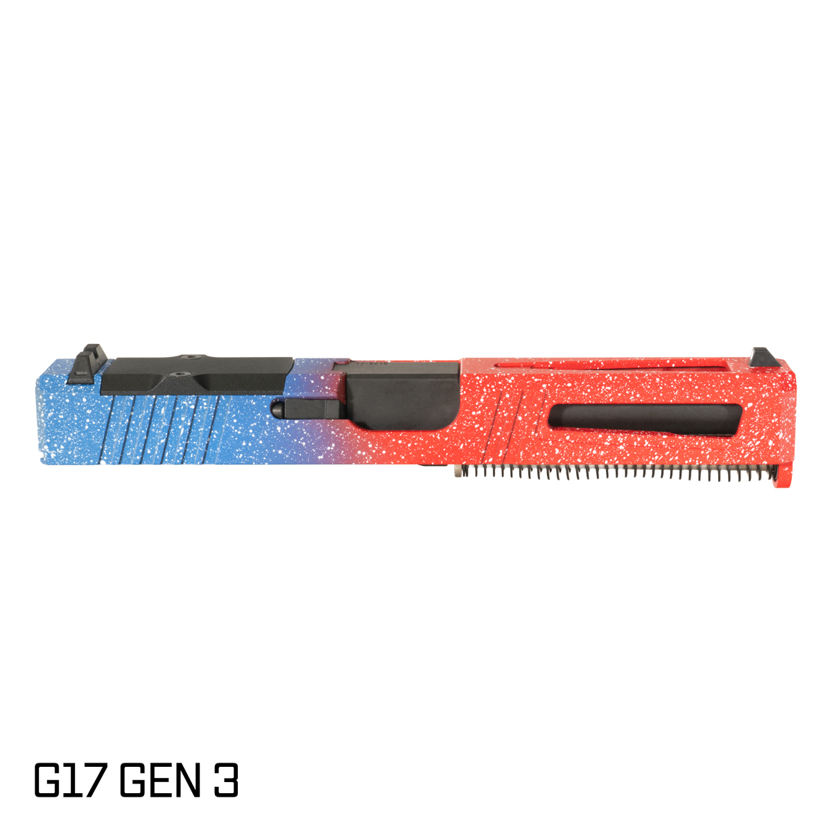 DTT Stiffler MFG Lionheart Crowned Nitride Barrel G17 Gen 1-3 Compatible 9MM 17-4 Stainless Steel Top Window Cut USA Cerakote Complete Slide Kit