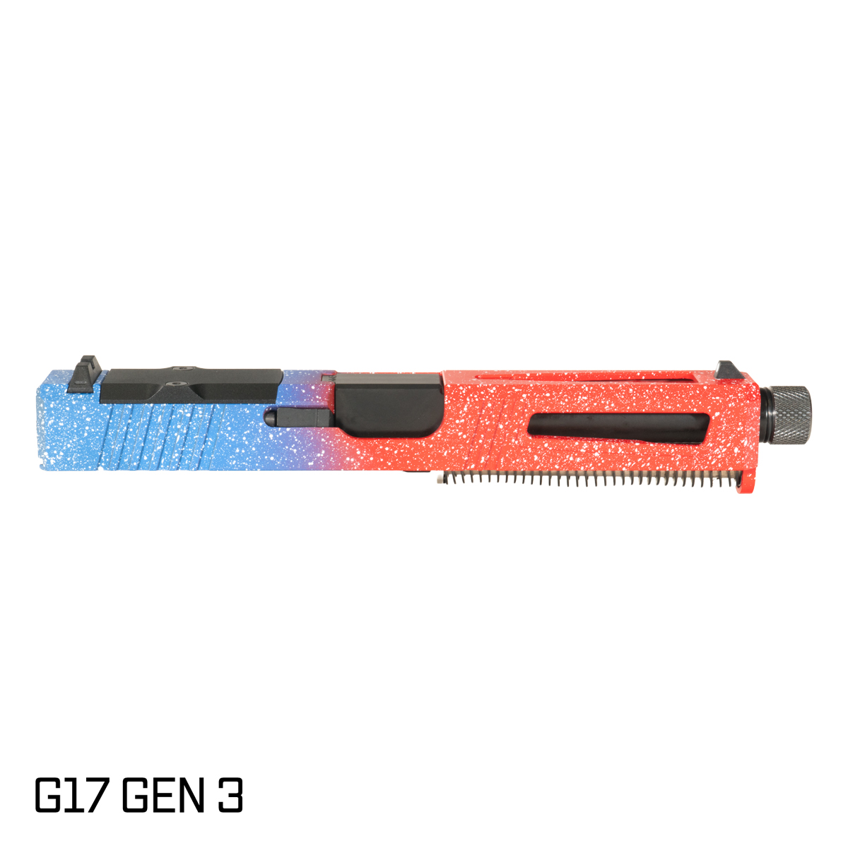 DTT Stiffler MFG Lionheart Threaded Nitride Barrel G17 Gen 1-3 Compatible 9MM 17-4 Stainless Steel Top Window Cut USA Cerakote Complete Slide Kit