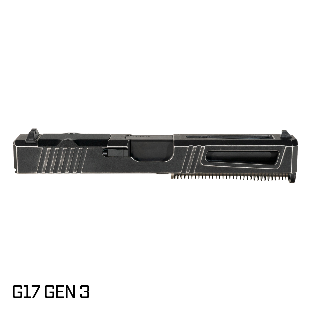 DTT Stiffler MFG Lionheart Ported Nitride Barrel G17 Gen 1-3 Compatible 9MM 17-4 Stainless Space Worn Cerakote Complete Slide Kit