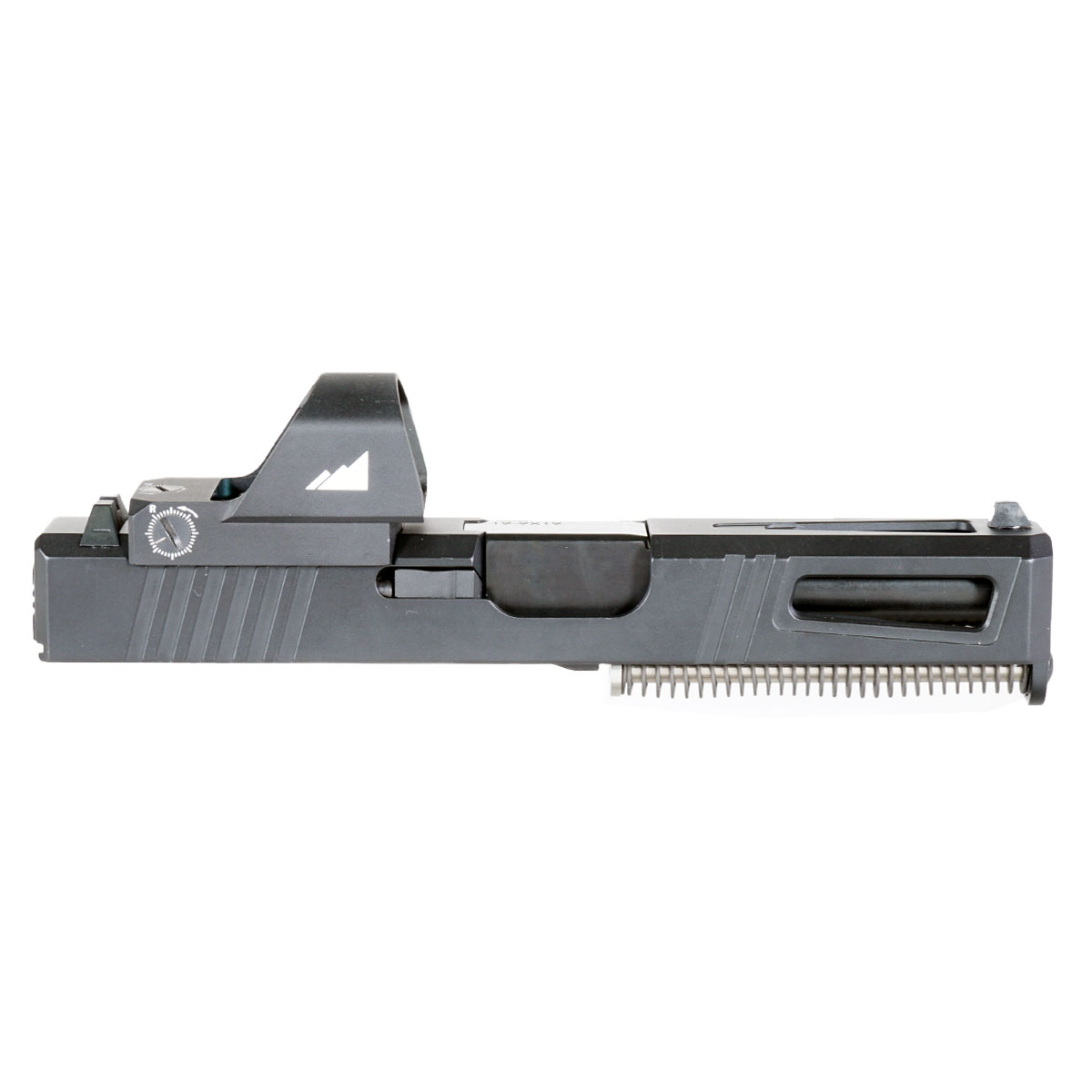 DTT Stiffler MFG Toxic Ambition Crowned Nitride Barrel G19 Gen 1-3 Compatible 9MM 17-4 Stainless Steel Black Nitride Complete Slide Kit, Northac Ronin F12 