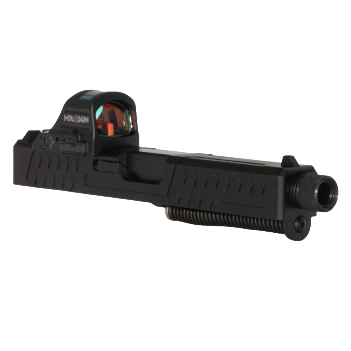 DTT Customs Brazen Beauty Nitride Barrel G19 Gen 1-3 Compatible 9MM Black RMR Complete Slide Kit,  Holosun 507C-X2 Red Dot