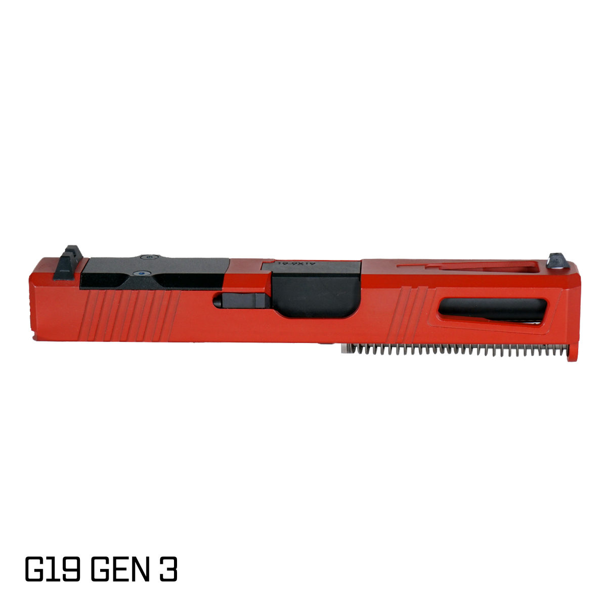 DTT Stiffler MFG Lionheart Nitride Barrel G19 Gen 1-3 Compatible 9MM Red Crimson RMR Complete Slide Kit