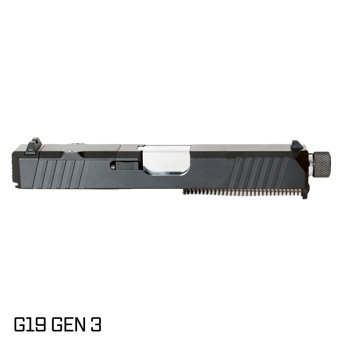 DTT Stiffler MFG Valkyrie Threaded Stainless Barrel G19 Gen 1-3 Compatible 9MM Black RMR Complete Slide Kit