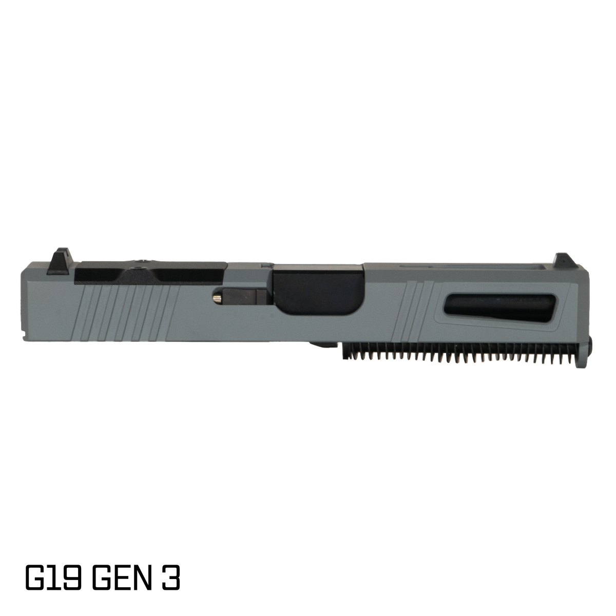 DTT Stiffler MFG Lionheart Ported Nitride Barrel G19 Gen 1-3 Compatible 9MM Sniper Grey RMR Complete Slide Kit