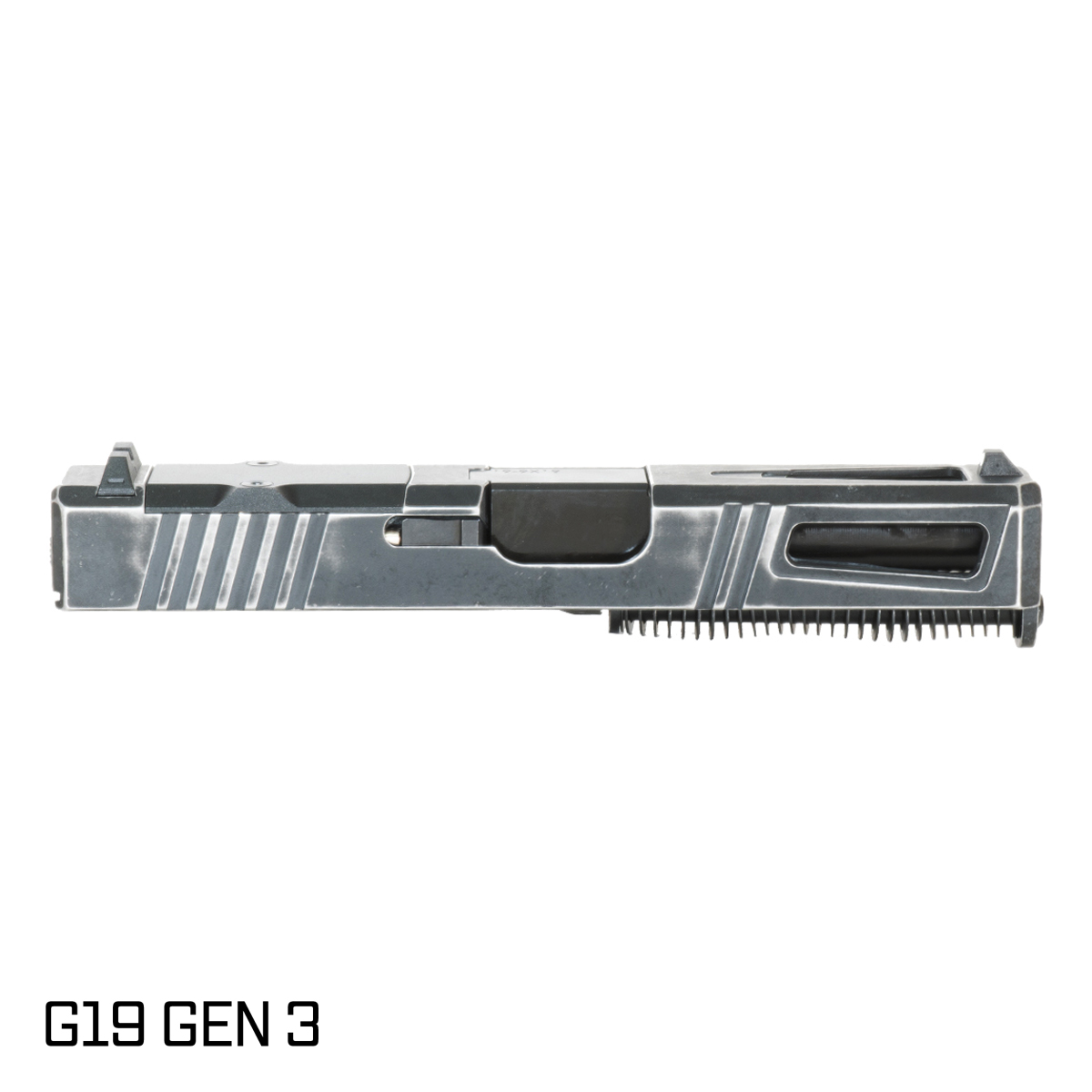 DTT Stiffler MFG Lionheart Nitride Barrel G19 Gen 1-3 Compatible 9MM Space Worn RMR Complete Slide Kit