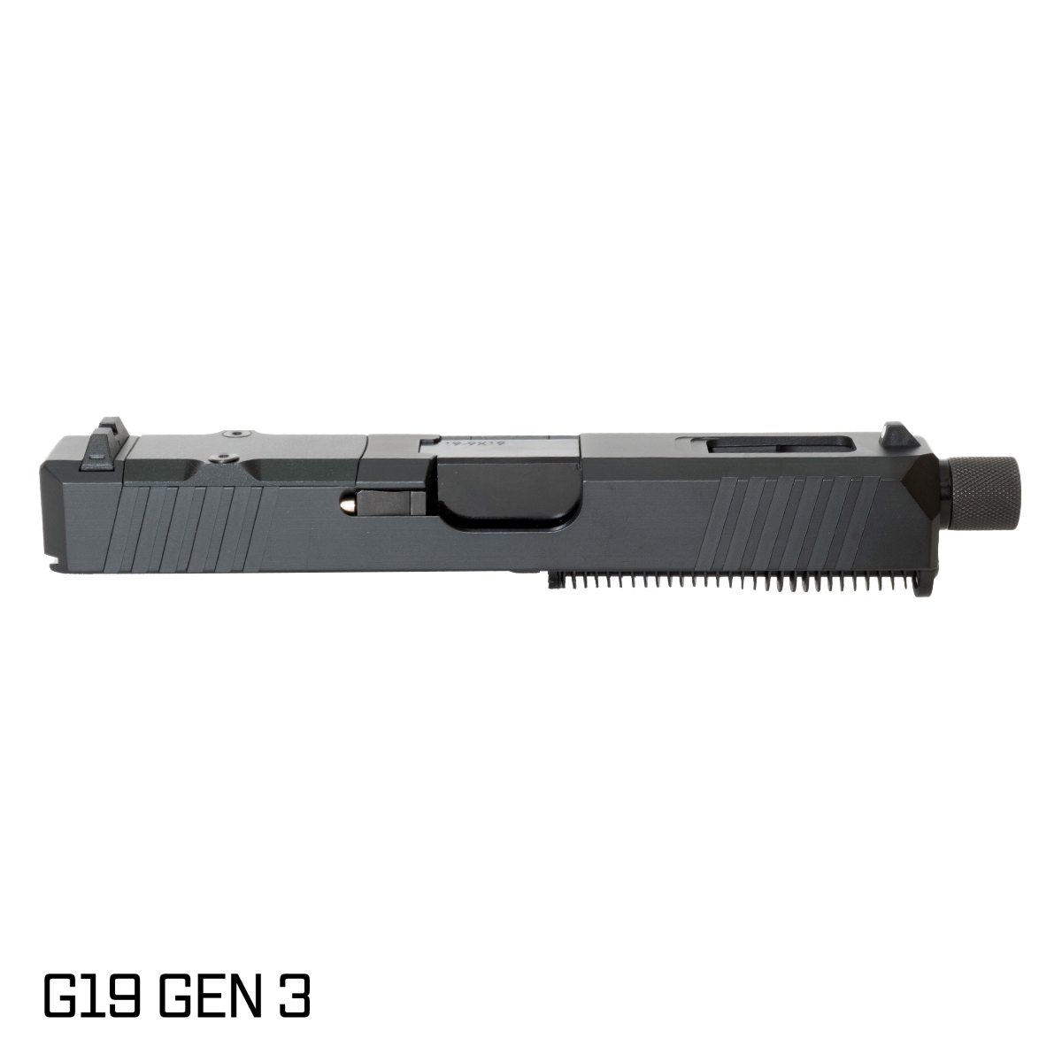 DTT Stiffler MFG Wayfinder Threaded Nitride Barrel G19 Gen 1-3 Compatible 9MM Black RMR Complete Slide Kit