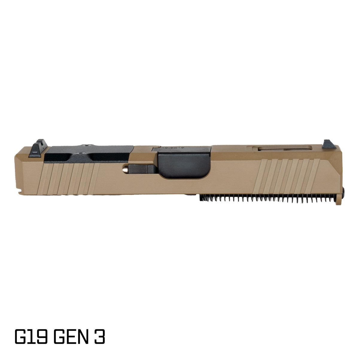 DTT Stiffler MFG Wayfinder Nitride Barrel G19 Gen 1-3 Compatible 9MM FDE RMR Complete Slide Kit