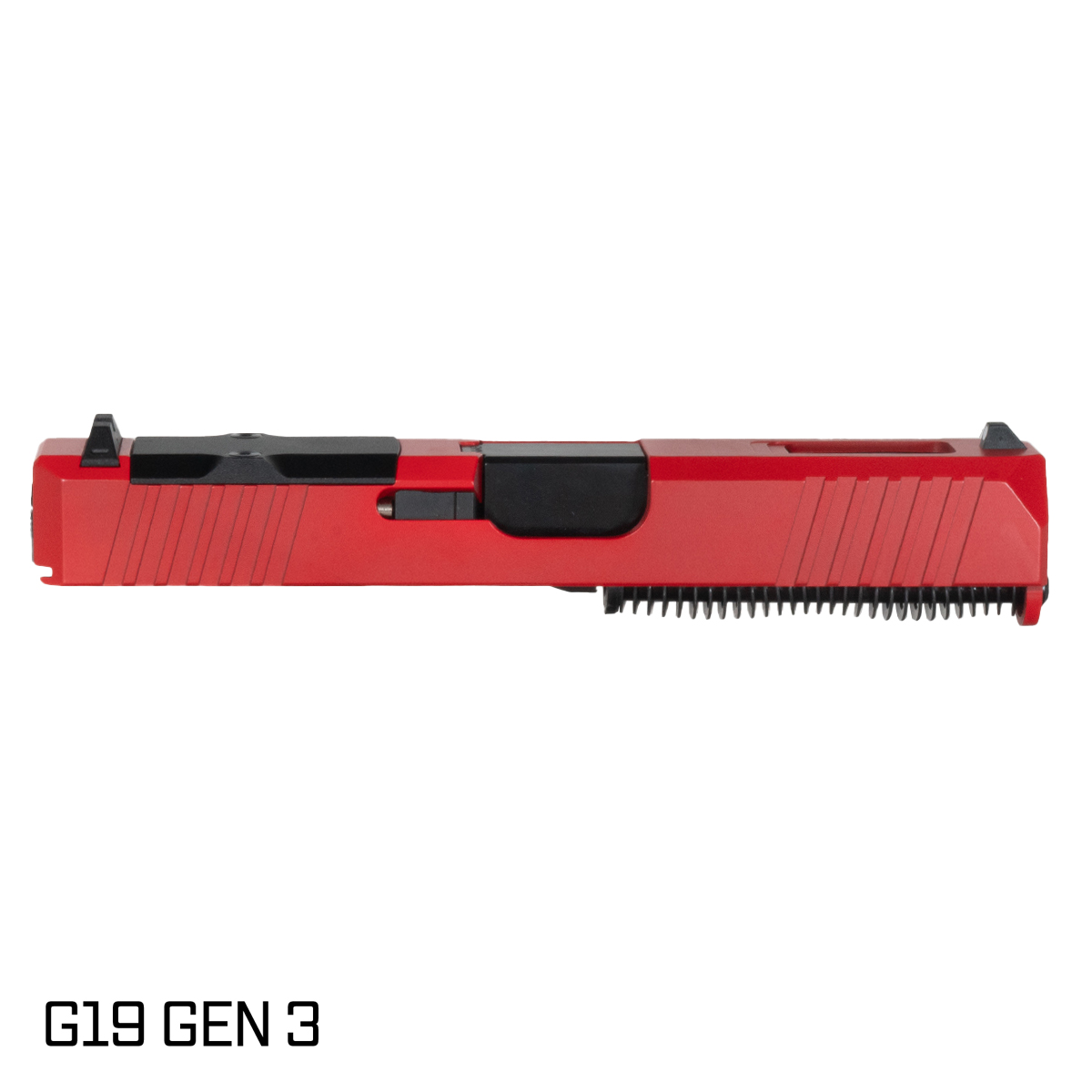 DTT Stiffler MFG Wayfinder Nitride Barrel G19 Gen 1-3 Compatible 9MM Red RMR Complete Slide Kit