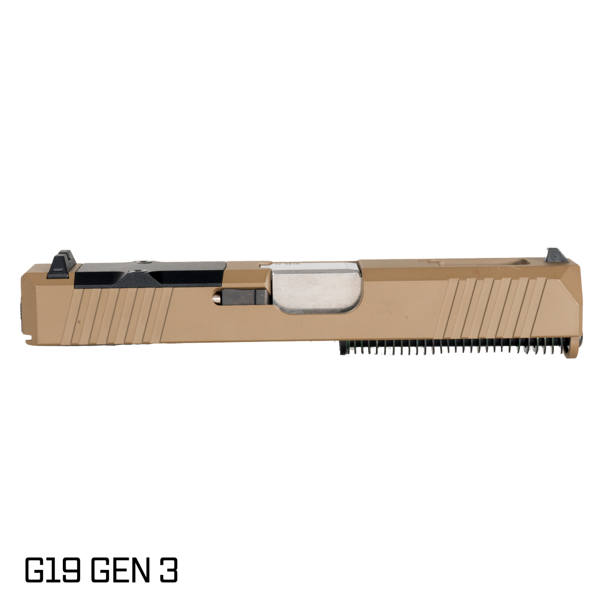 DTT Stiffler MFG Wayfinder Ported Polished Stainless Barrel G19 Gen 1-3 Compatible 9MM FDE RMR Complete Slide Kit