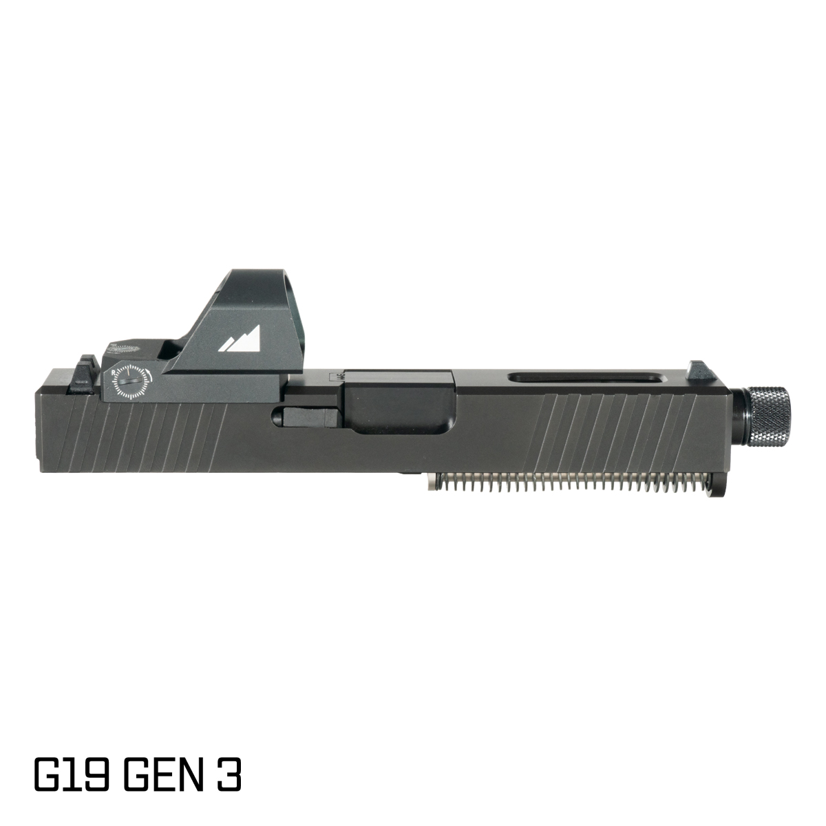 Davidson Defense Paladin Threaded Nitride Barrel G19 Gen 1-3 Compatible 9MM Black RMR Complete Slide Kit w/ Northtac F12 Red Dot