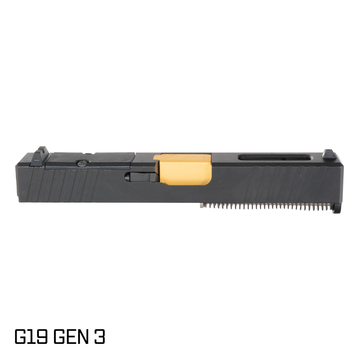 Davidson Defense Paladin Ported Gold TiN Barrel G19 Gen 1-3 Compatible 9MM Black RMR Complete Slide Kit