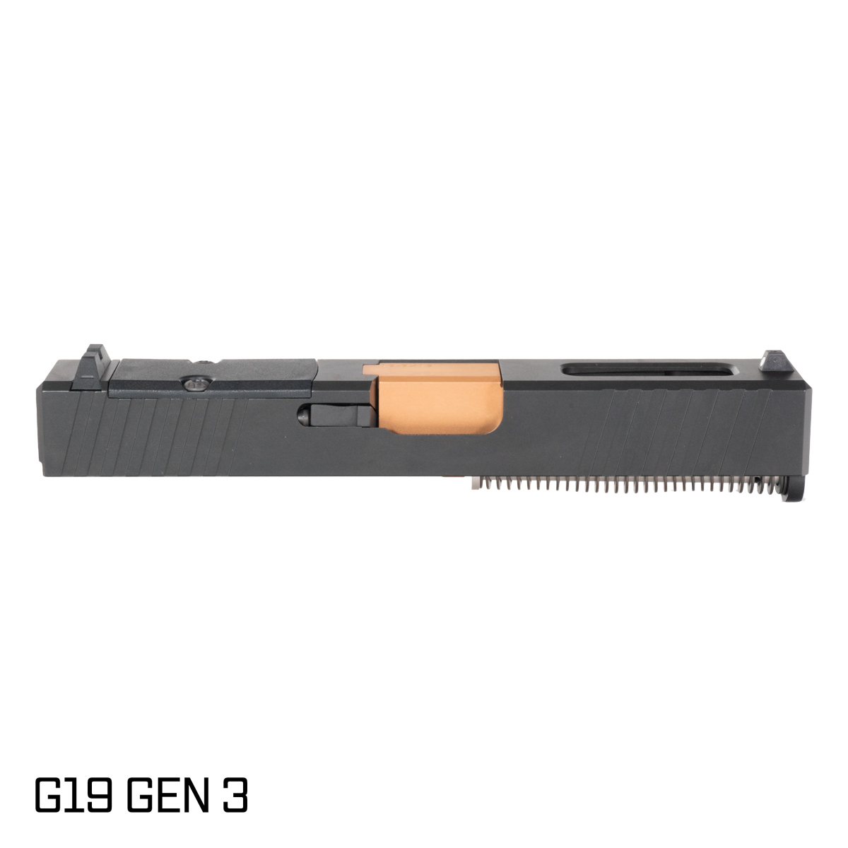 Davidson Defense Paladin Ported Copper PVD Barrel G19 Gen 1-3 Compatible 9MM Black RMR Complete Slide Kit