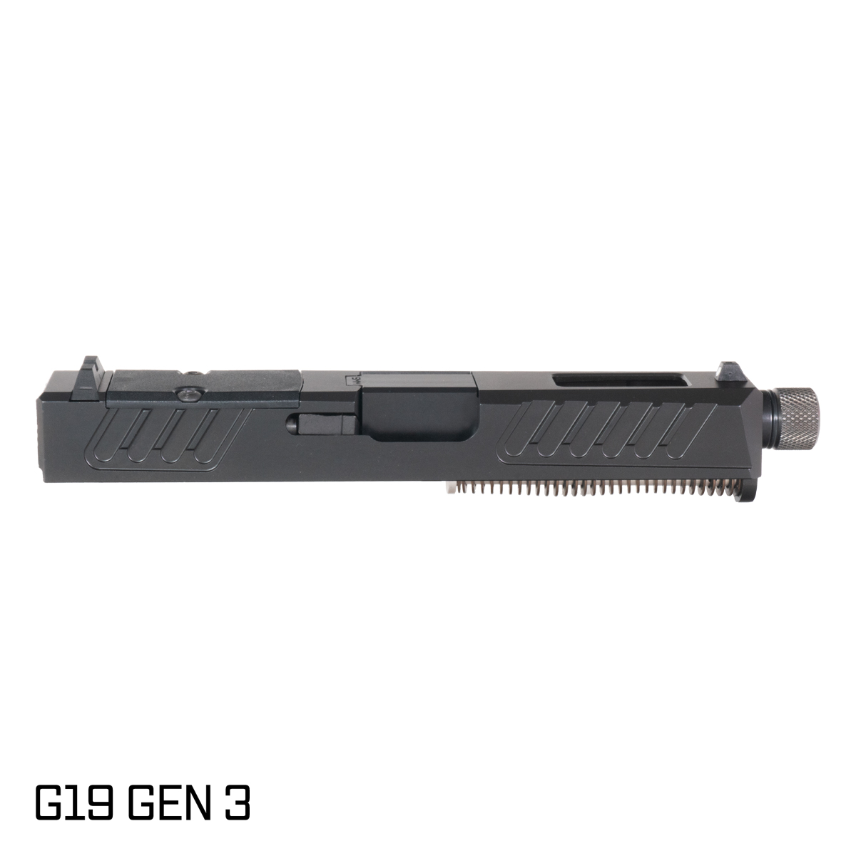 Davidson Defense Stiletto Threaded Nitride Barrel G19 Gen 1-3 Compatible 9MM Black RMR Complete Slide Kit