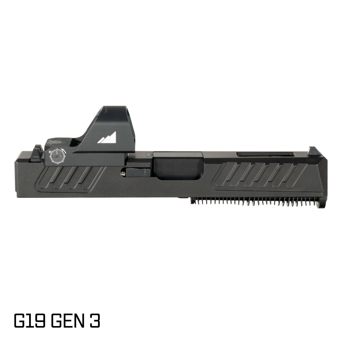 Davidson Defense Stiletto Ported Nitride Barrel G19 Gen 1-3 Compatible 9MM Black RMR Complete Slide Kit ﻿﻿﻿﻿w/ Northtac F12 Red Dot