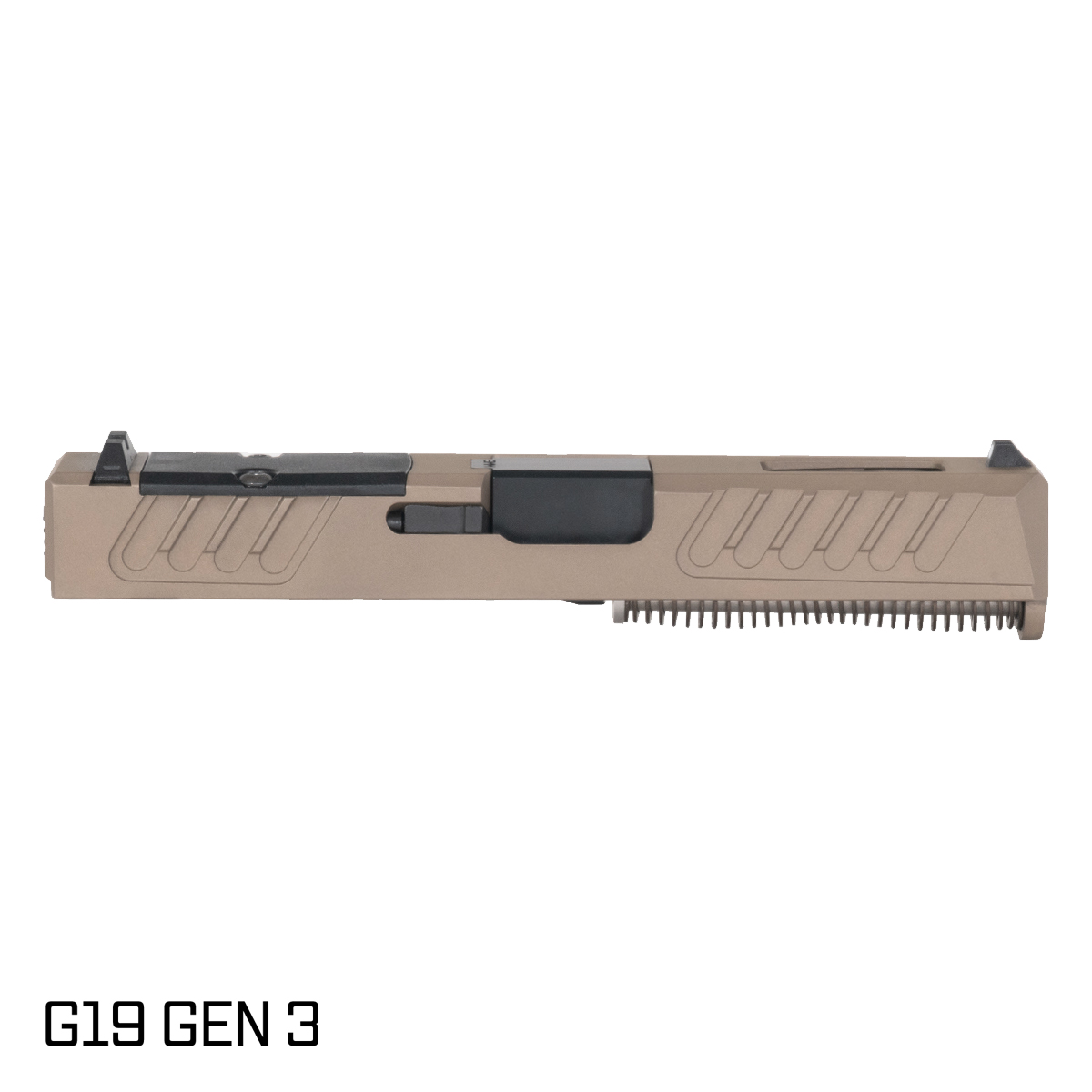 Davidson Defense Stiletto Nitride Barrel G19 Gen 1-3 Compatible 9MM FDE RMR Complete Slide Kit