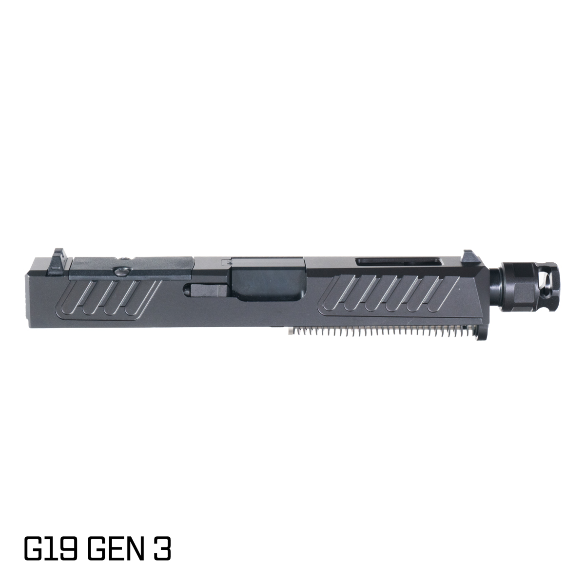 Davidson Defense Stiletto Comped Nitride Barrel G19 Gen 1-3 Compatible 9MM Black RMR Complete Slide Kit