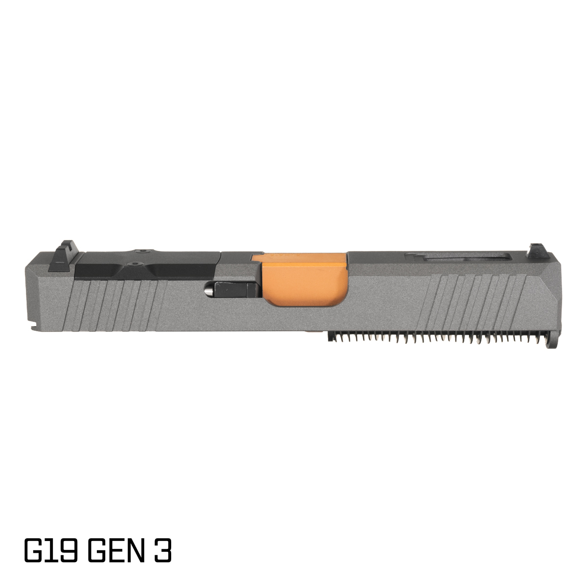 DTT Stiffler MFG Wayfinder Ported Copper PVD Barrel G19 Gen 1-3 Compatible 9MM Tungsten RMR Complete Slide Kit