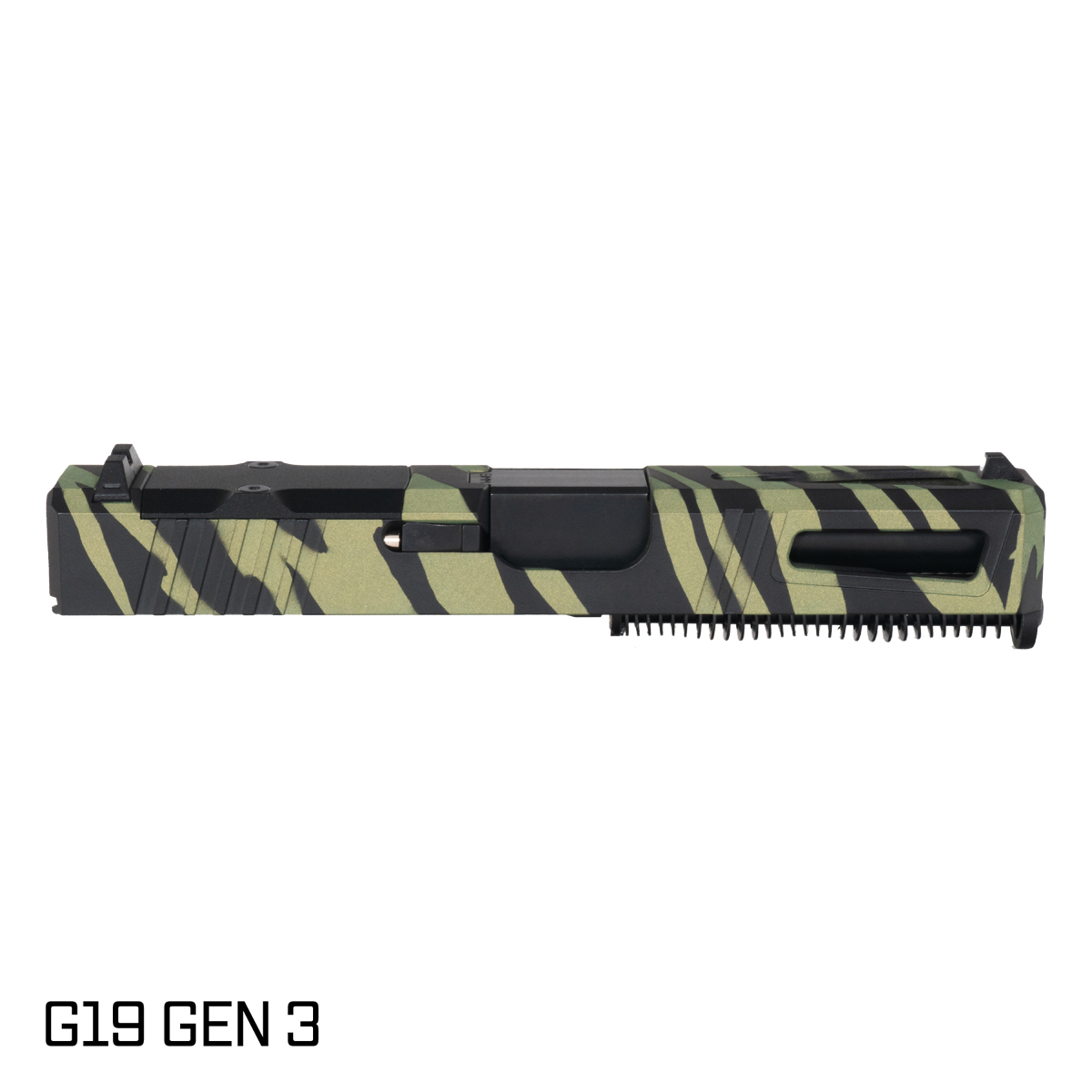 DTT Stiffler MFG Lionheart Ported Nitride Barrel G19 Gen 1-3 Compatible 9MM Tiger Strike Crocodile RMR Complete Slide Kit