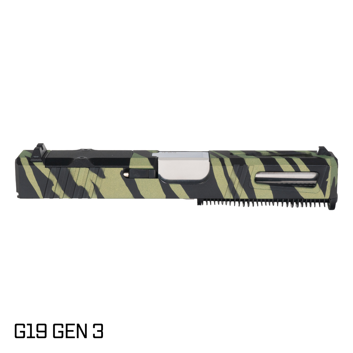 DTT Stiffler MFG Lionheart Ported Polished Stainless Barrel G19 Gen 1-3 Compatible 9MM Tiger Strike Crocodile RMR Complete Slide Kit