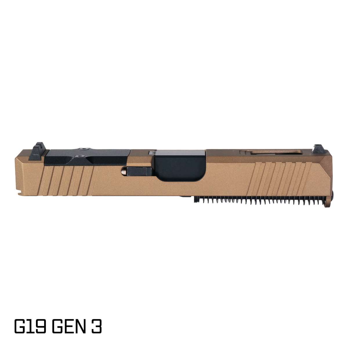 DTT Stiffler MFG Wayfinder Ported Nitride Barrel G19 Gen 1-3 Compatible 9MM 17-4 Stainless Steel  Burnt Bronze Cerakote Complete Slide Kit
