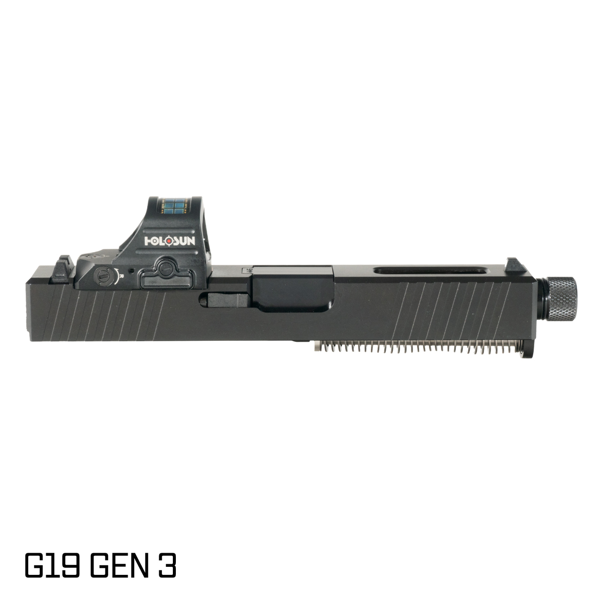 Davidson Defense Paladin Threaded Nitride Barrel G19 Gen 1-3 Compatible 9MM Black RMR Complete Slide Kit, Holosun 507C-X2 Red Dot