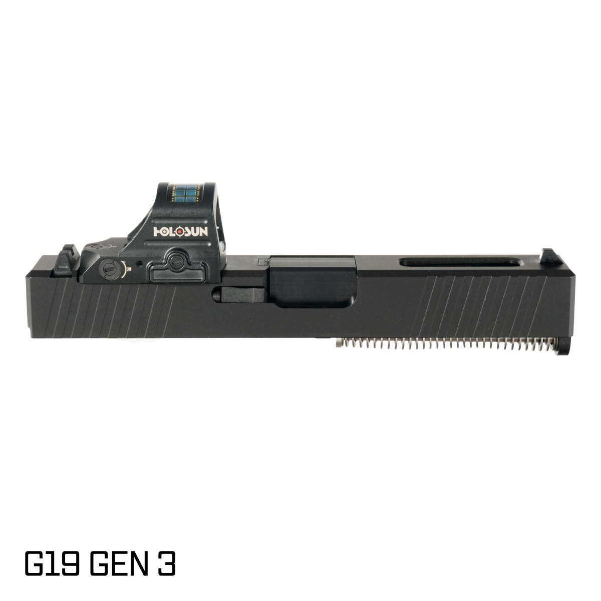 Davidson Defense Paladin Crowned Nitride Barrel G19 Gen 1-3 Compatible 9MM Black RMR Complete Slide Kit, Holosun 507C-X2 Red Dot