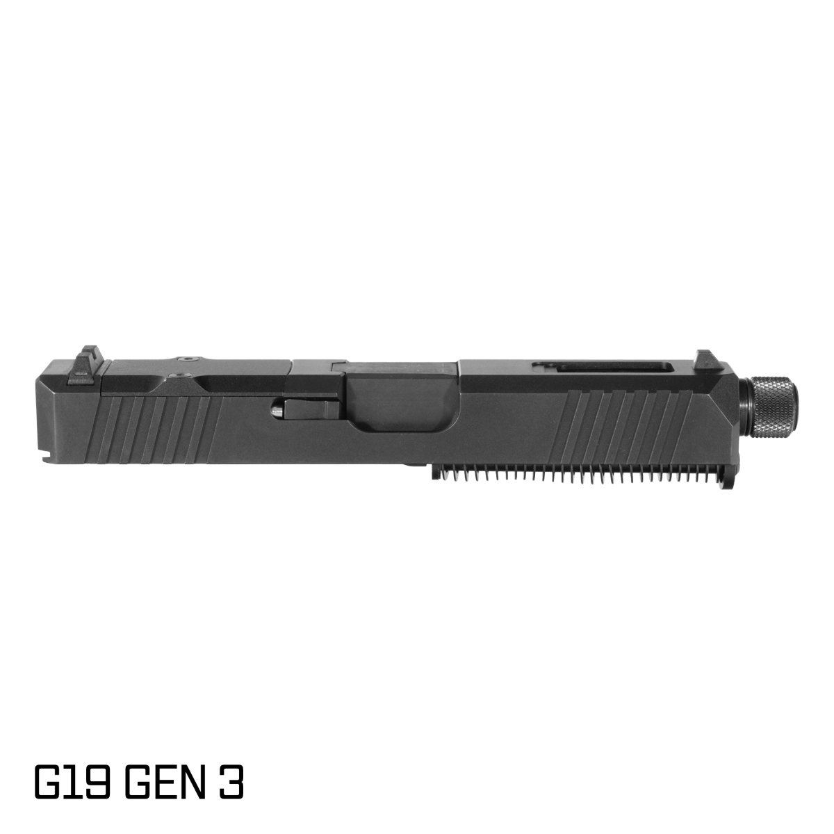 DTT Stiffler MFG Wayfinder Threaded Nitride Barrel G19 Gen 1-3 Compatible 9MM 17-4 Stainless Steel Honeycomb Fluting Complete Slide Kit