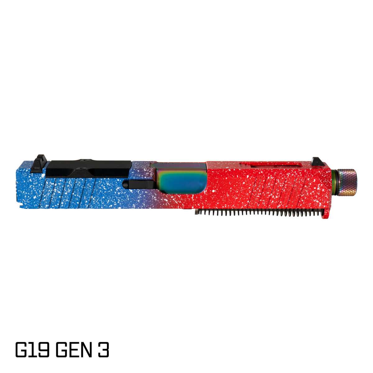 DTT Stiffler MFG Wayfinder Threaded Rainbow G19 Gen 1-3 Compatible 9MM USA Cerakote Complete Slide Kit