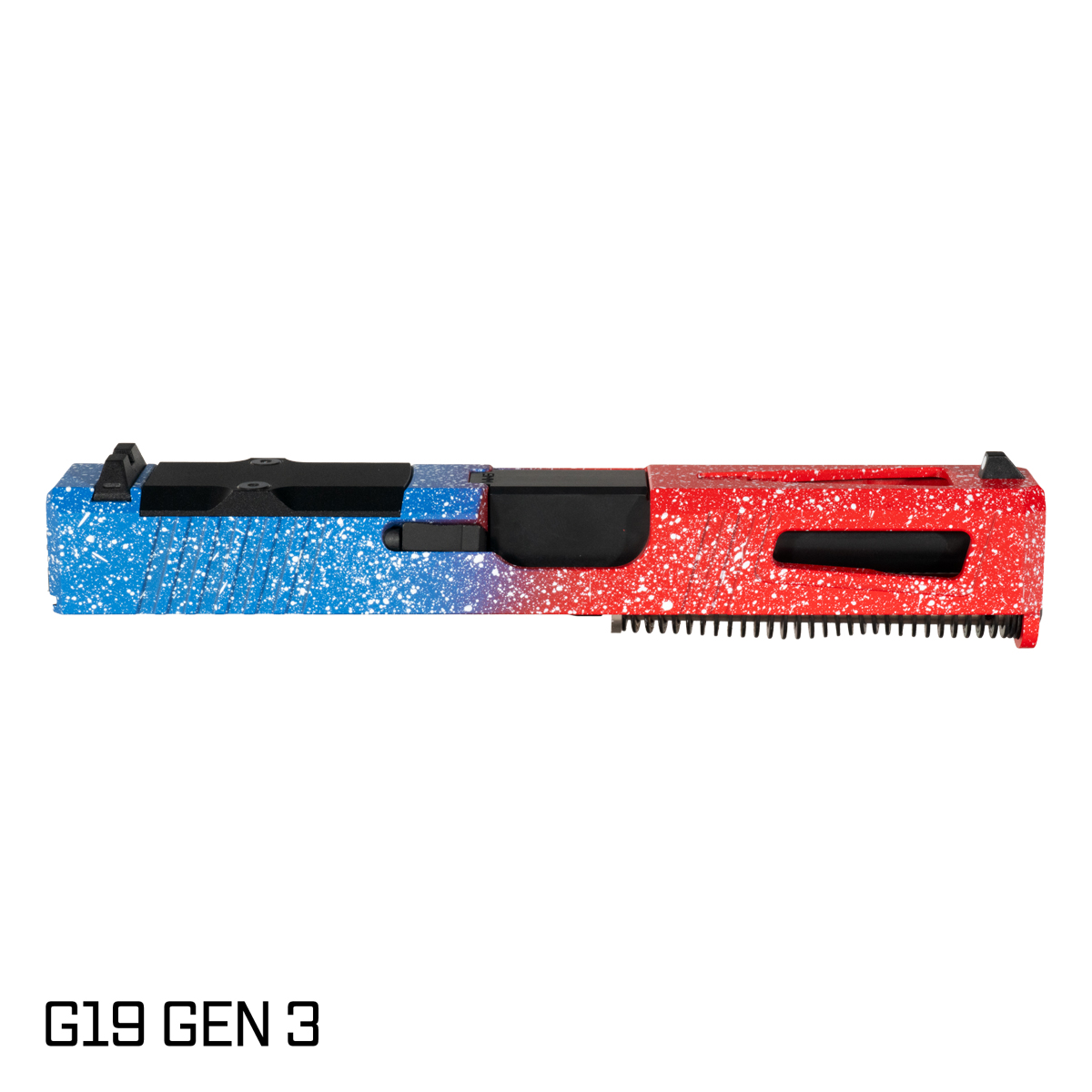 DTT Stiffler MFG Lionheart Crowned Nitride Barrel G19 Gen 1-3 Compatible 9MM 17-4 Stainless Steel Top Window Cut USA Cerakote Complete Slide Kit