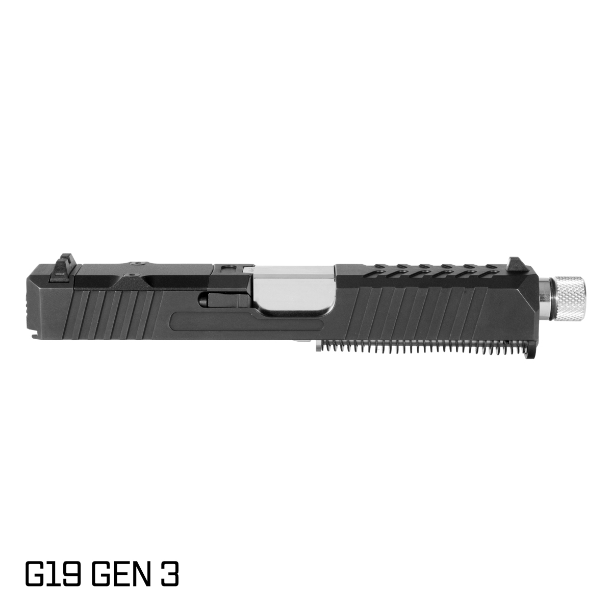 DTT Stiffler MFG Helios 9MM Threaded Barrel G19 Gen 1-3 Stainless Steel Slide Kit