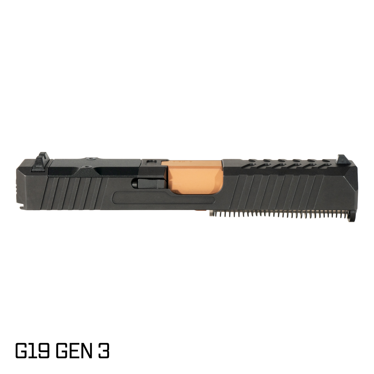 DTT Stiffler MFG Helios Crowned Copper PVD G19 Gen 1-3 9MM Complete Slide Kit Optics Cut