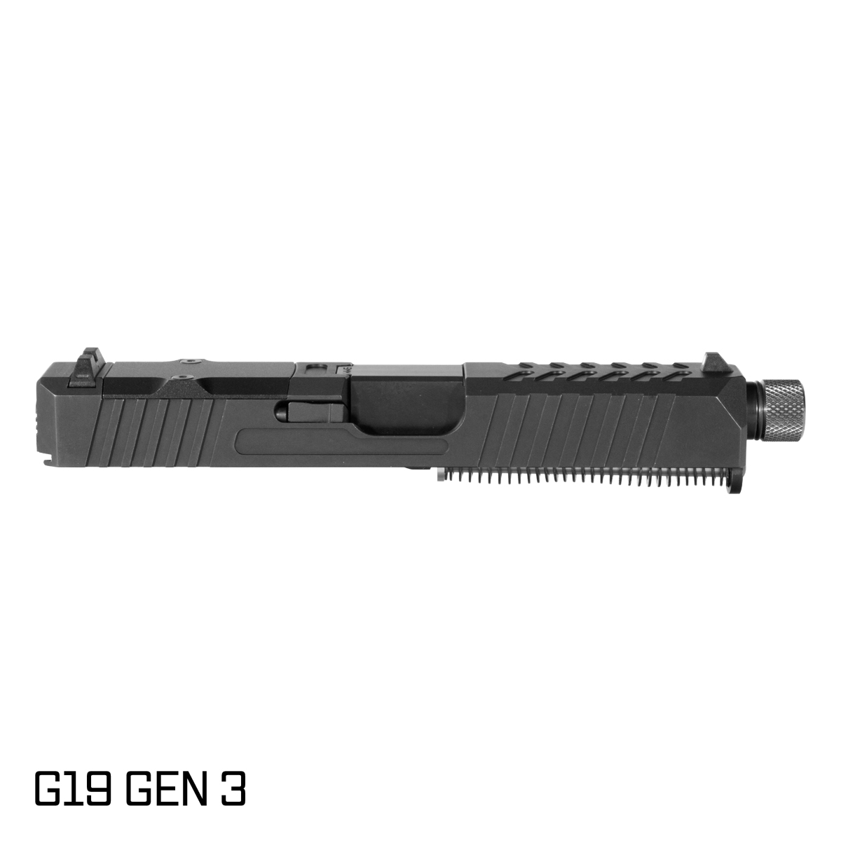 DTT Stiffler MFG Helios Threaded Nitride 9MM Barrel G19 Gen 1-3 Optics Cut Slide Kit