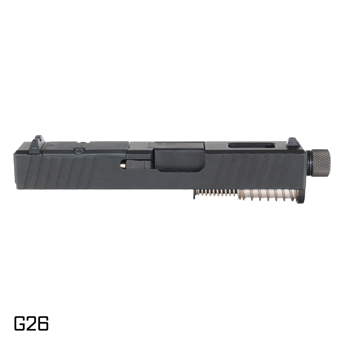 Davidson Defense Nova Threaded Black Nitride Barrel G26 Gen 1-3 Compatible 9MM Black RMS Complete Slide Kit