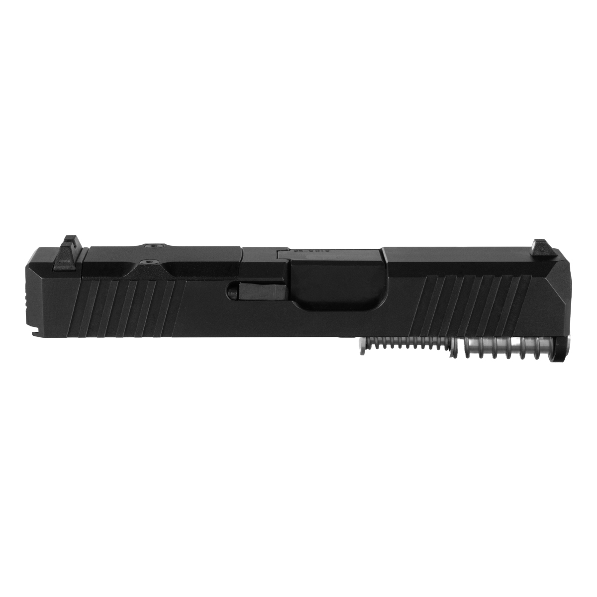 DTT Stiffler MFG Valkyrie Crowned Nitride Barrel G26 Gen 1-3 Compatible 9MM 17-4 Stainless Steel Black Nitride Complete Slide Kit