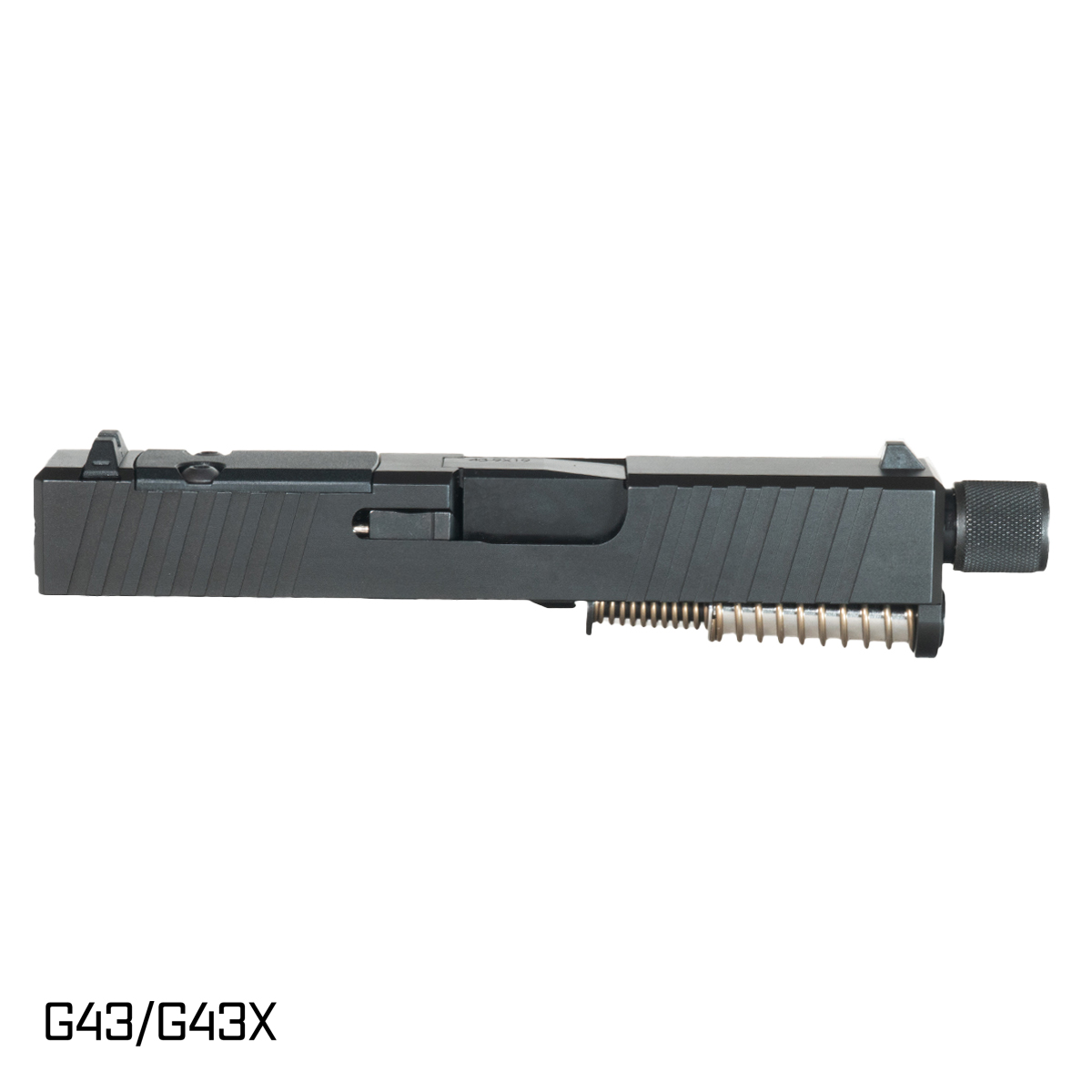 Davidson Defense Sentinel Threaded Nitride Barrel G43 Compatible 9MM Black RMSc Complete Slide Kit