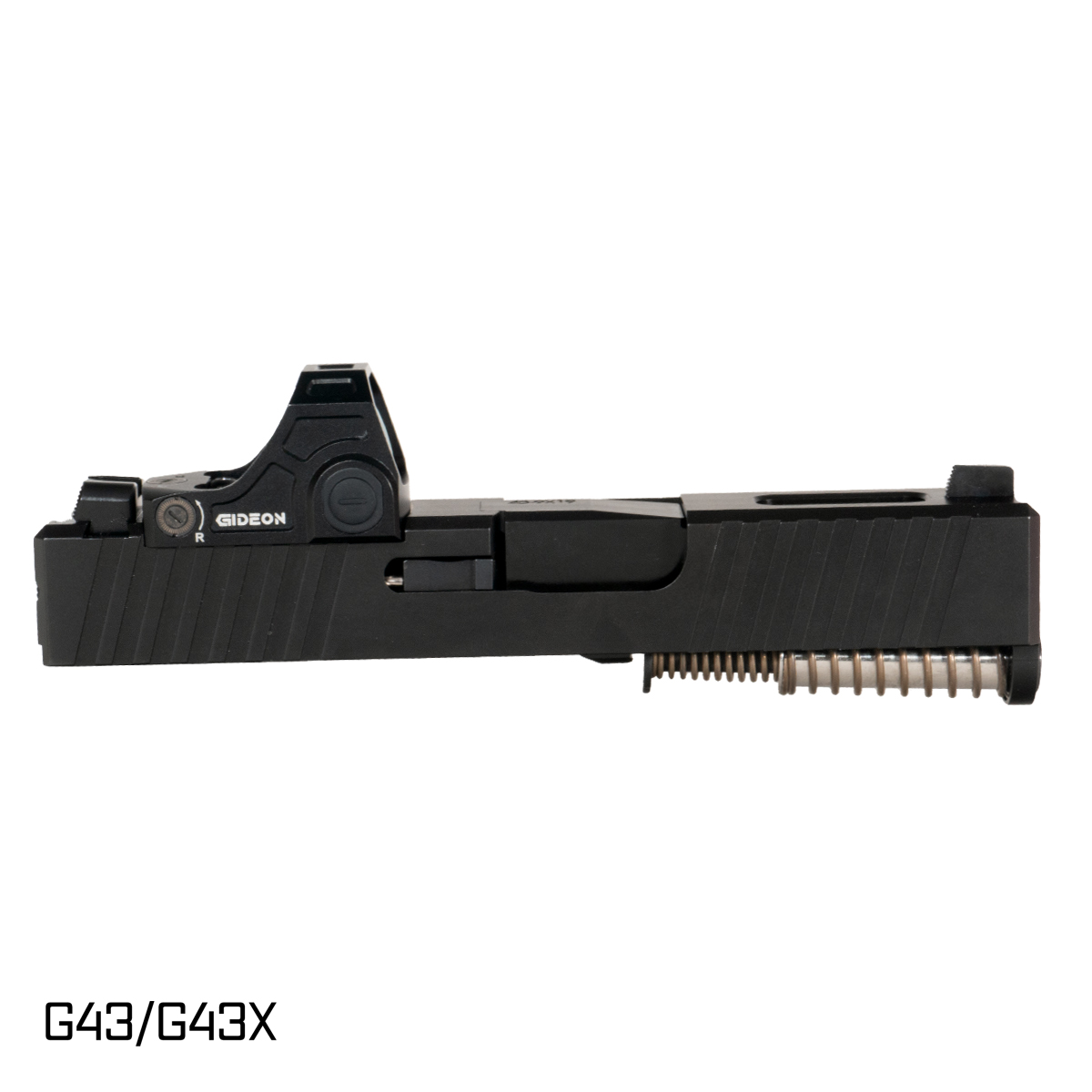 Davidson Defense Sentinel Nitride Barrel G43 Compatible 9MM Black RMSc Window Cut Complete Slide Kit, Gideon Optics Judge (RMSC) Single Red Dot