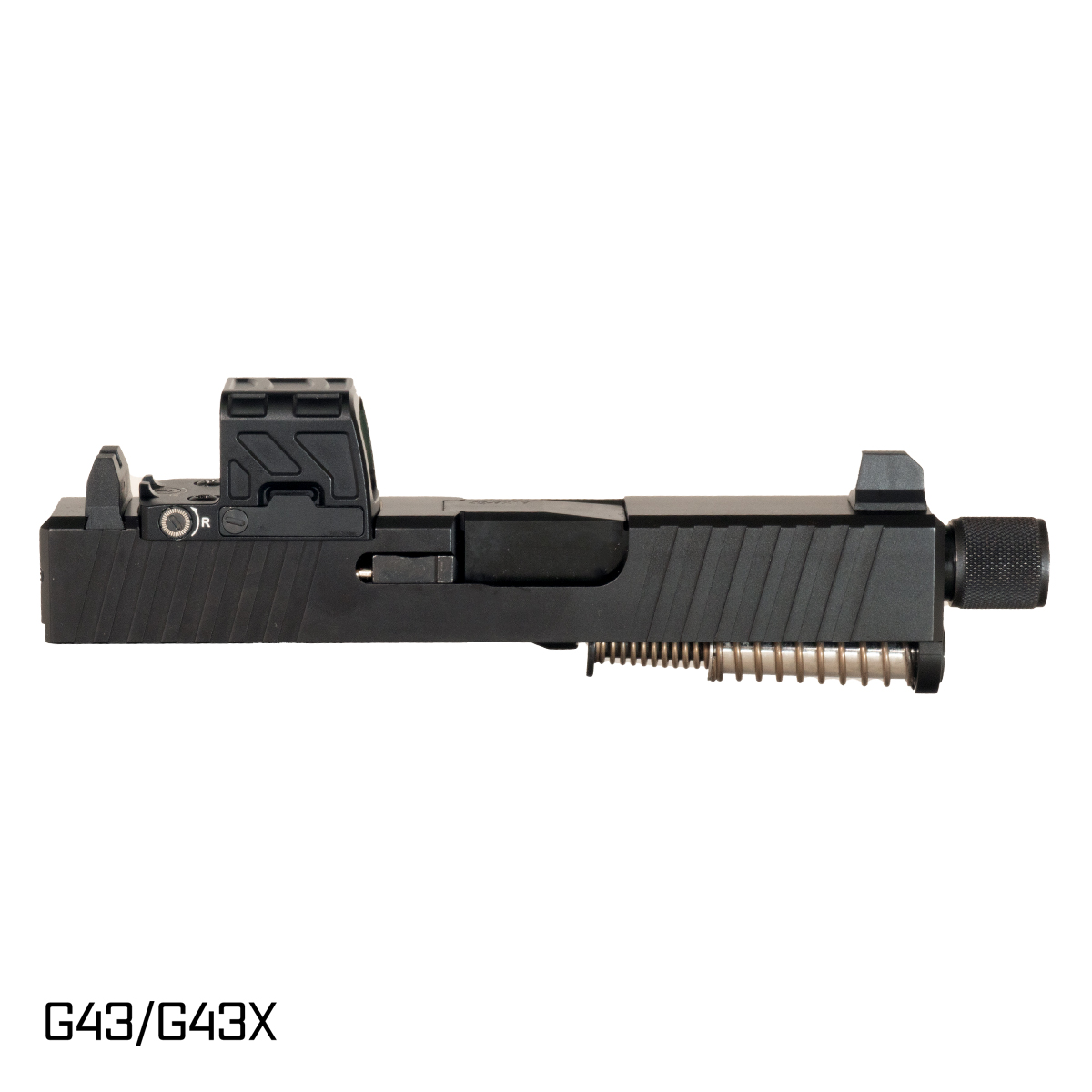 DTT Stormwatch Glock Compatible G43 Complete Slide Kit w/Gideon Optics Valor MINI (RMSC) Enclosed Multi Reticle Red Emitter