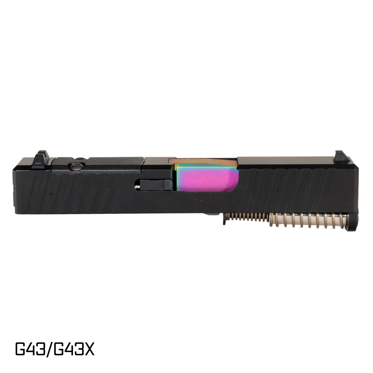 Davidson Defense Sentinel Rainbow PVD Barrel G43 Compatible 9MM Black RMSc Complete Slide Kit