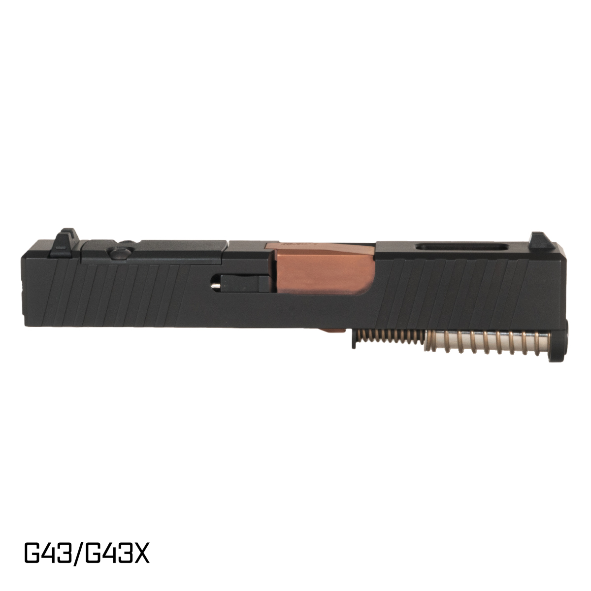 Davidson Defense Sentinel Copper PVD Barrel G43 Compatible 9MM Black RMSc Window Cut Complete Slide Kit