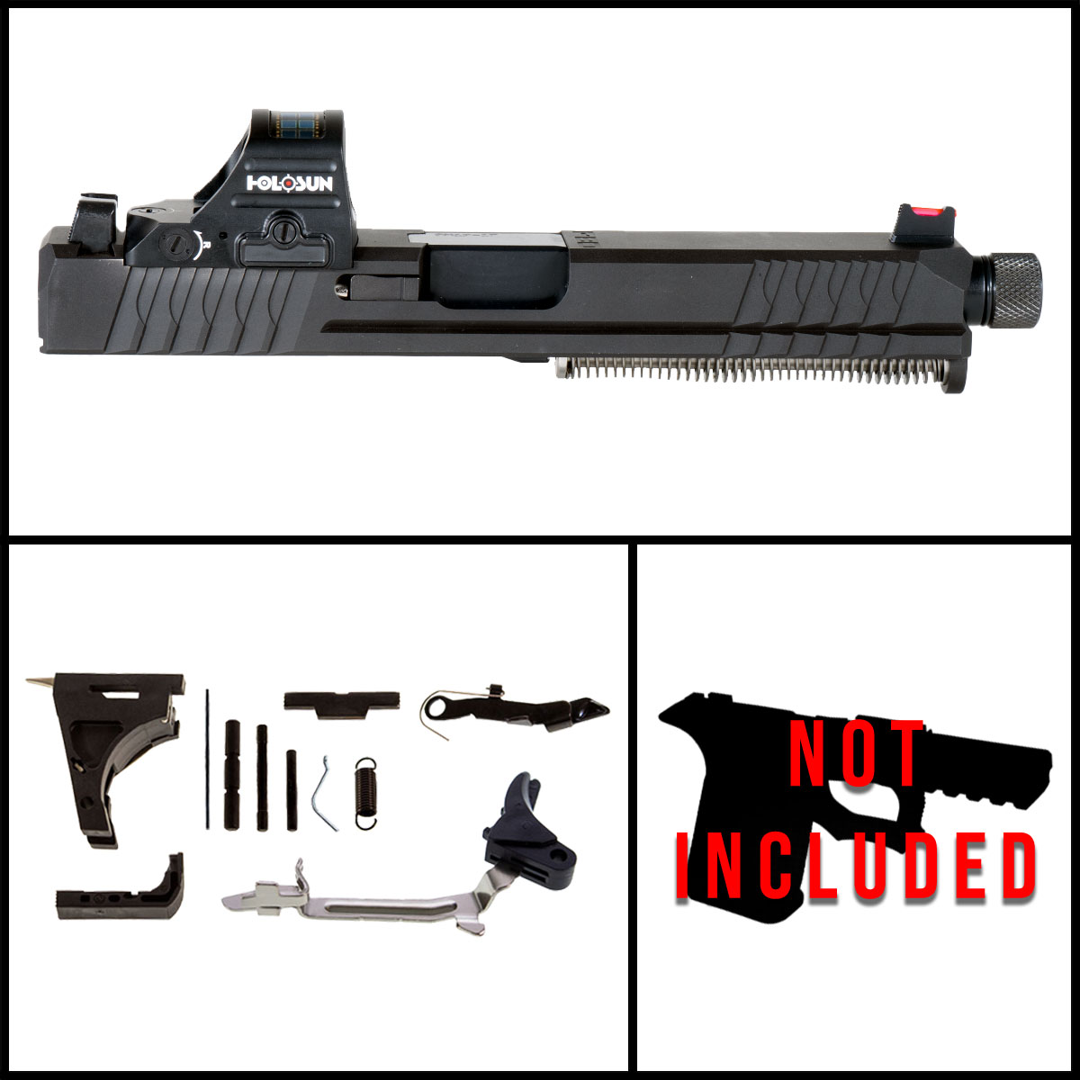DTT 'Heartstone' 9mm Full Gun Kit (Everything minus Frame) - Glock 17 Gen 1-3 Compatible